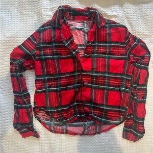 PINK Victoria Secret Plaid Sleep Top